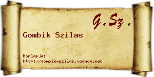Gombik Szilas névjegykártya